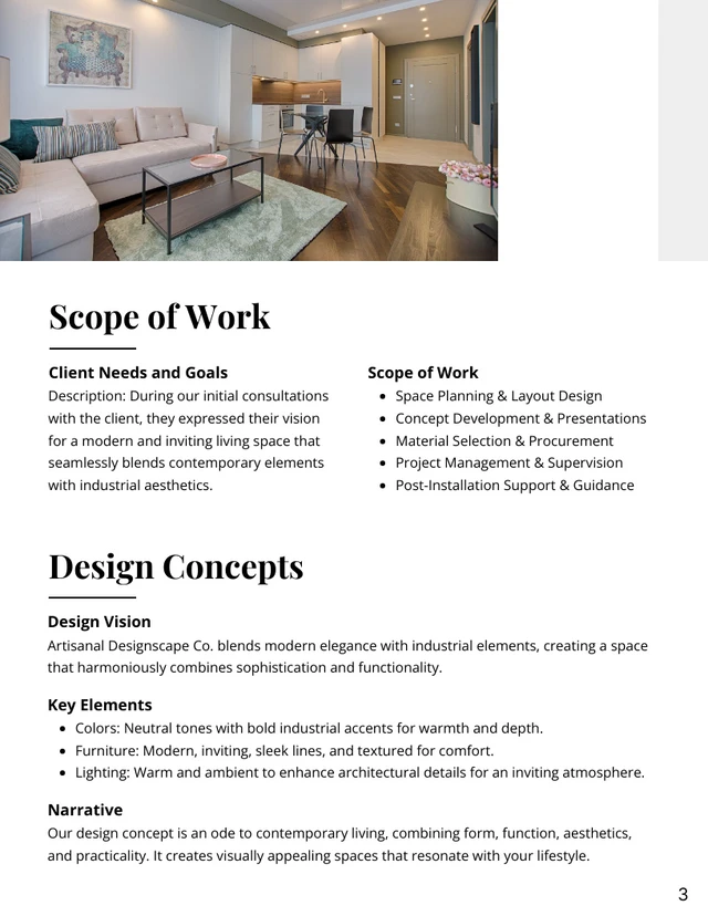 Interior Design Proposal - Page 3
