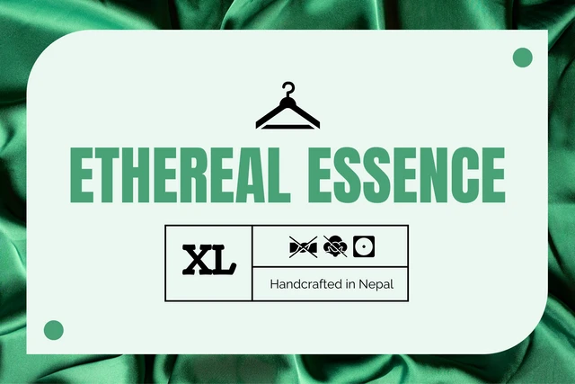 Green Modern Texture Clothing Label Template