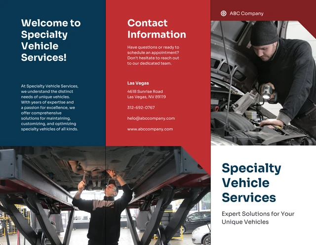 Specialty Vehicle Services Brochure - Page 1