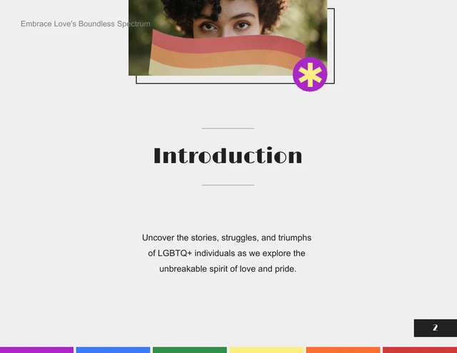 Gray Minimalist Rainbow Pride Presentation - صفحة 2