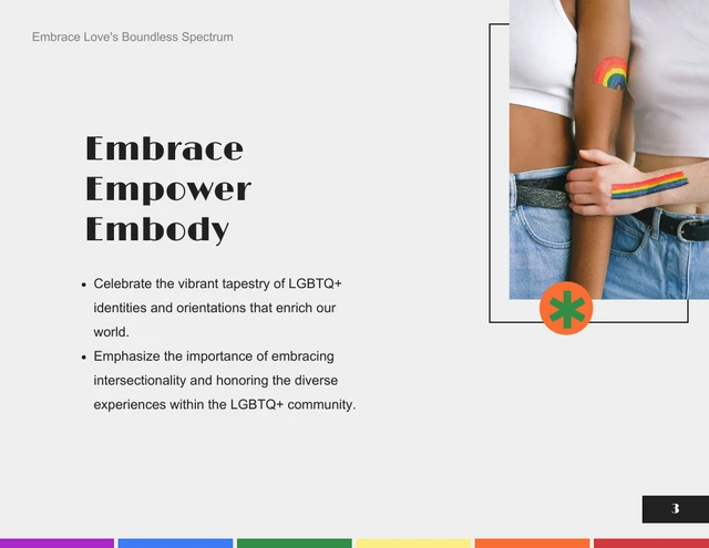 Gray Minimalist Rainbow Pride Presentation - صفحة 3