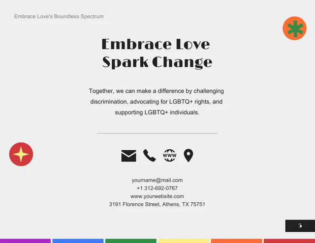 Gray Minimalist Rainbow Pride Presentation - صفحة 5