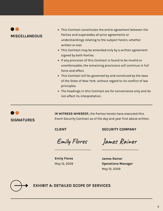 Event Security Contract Template - page 4