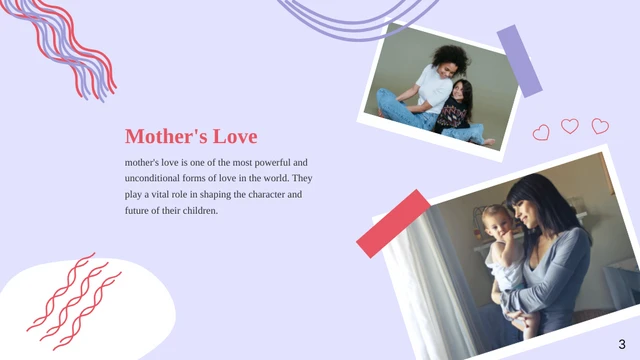 Purple and Red Cute Simple Mother Presentation - Page 3