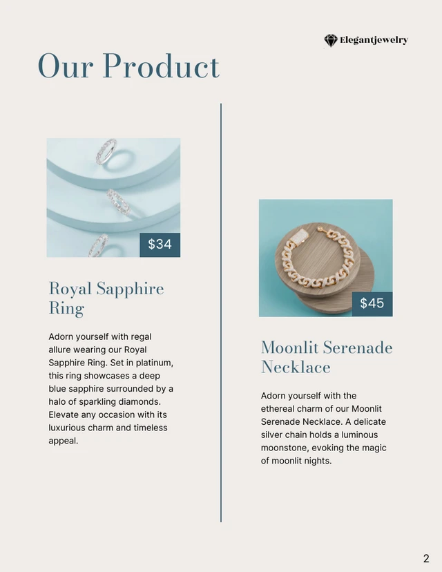 Cream and Navy Jewellery Catalog - Page 2