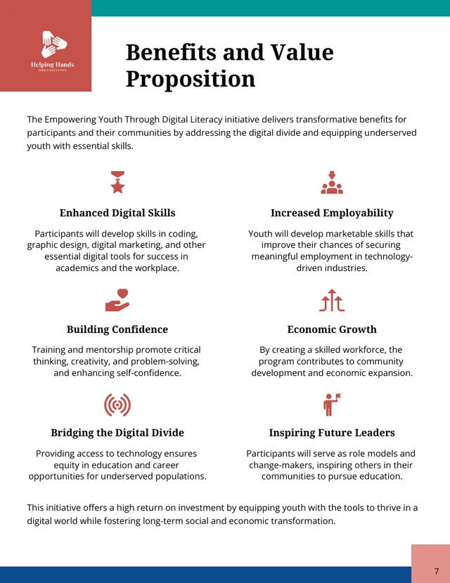 Nonprofit Program Grant Proposal - page 7