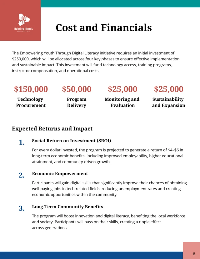 Nonprofit Program Grant Proposal - صفحة 8