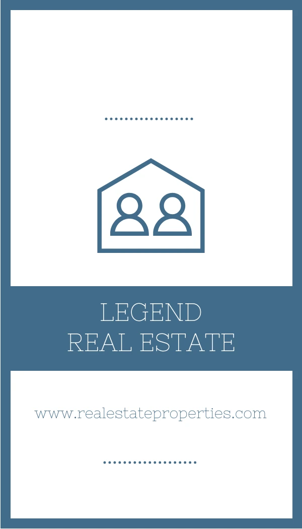 Minimal Blue Real Estate Business Card - Page 2