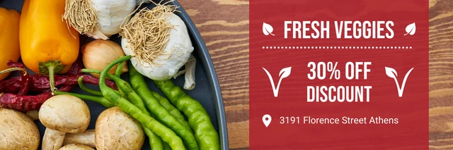 Brown And Red Simple Fresh Food Banner Template