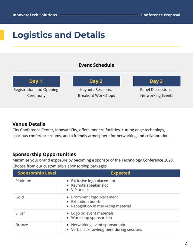 Technology Conference Proposal - Page 4
