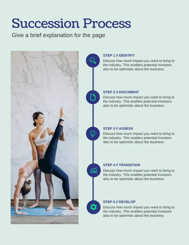 Blue And Green Simple Bold Modern Fitness Succession Plan - Seite 5