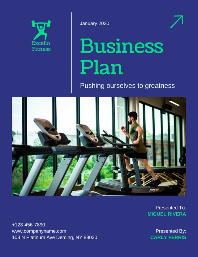 Blue And Green Simple Bold Modern Fitness Succession Plan Template