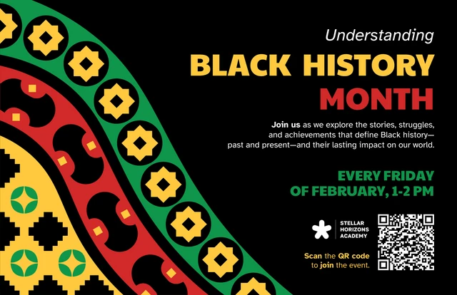 Vorlage für ein Vortragsplakat zum Black History Month Template Vorlage für ein Vortragsplakat zum Black History Month