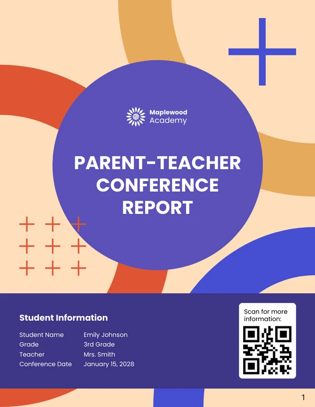Parent-Teacher Conference Report - Page 1