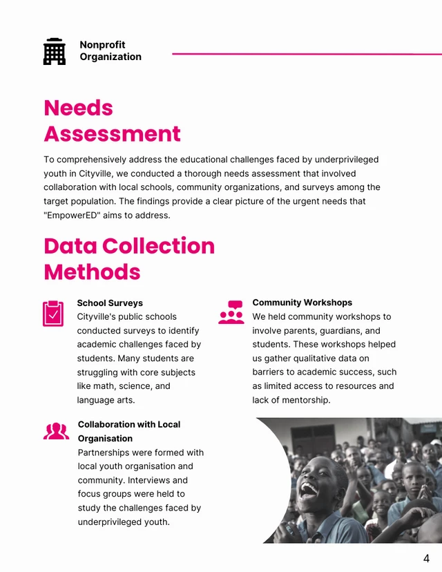 Magenta and Grey Modern Simple Grant Formal Proposal - Page 4