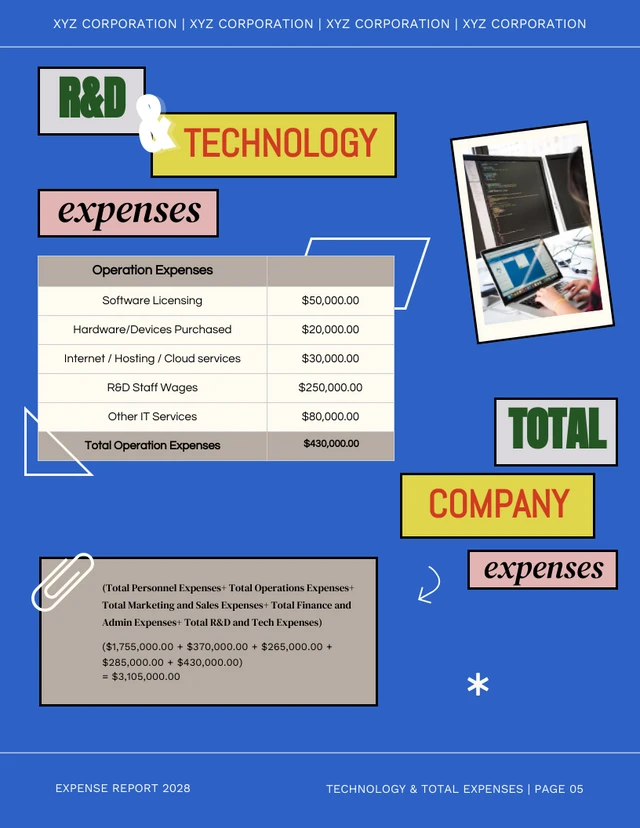 Colorful Shape Expense Report - Page 5
