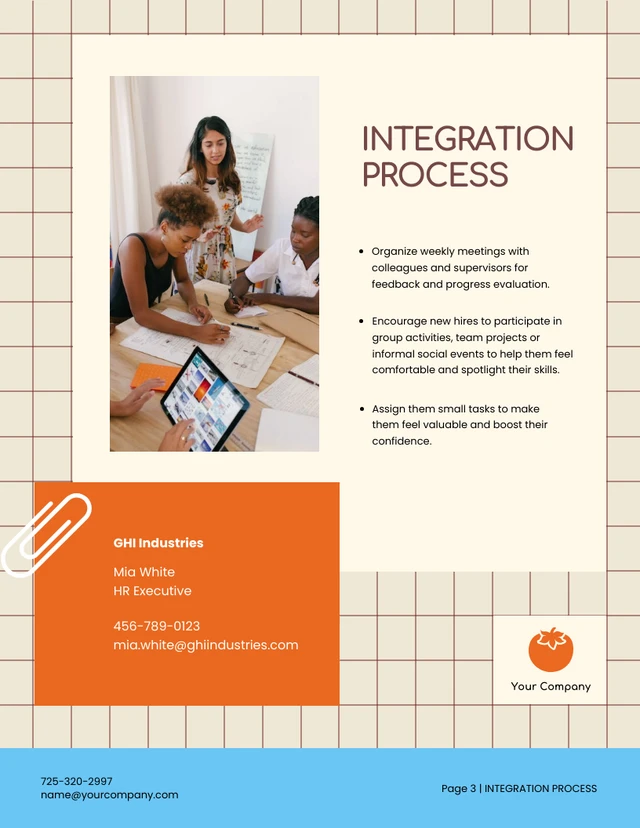 Orange And Blue Stripes Onboarding Plan - Page 4