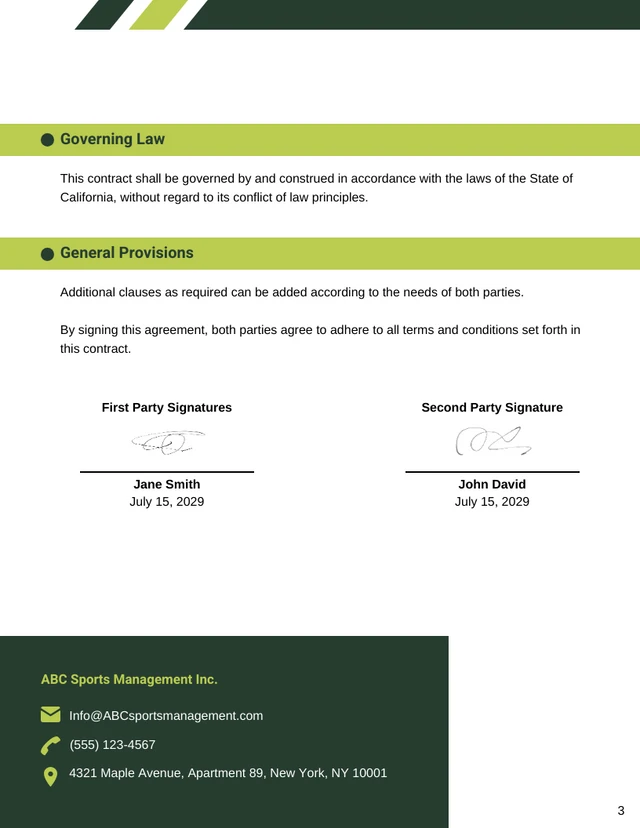 NIL Contract Template - Pagina 3