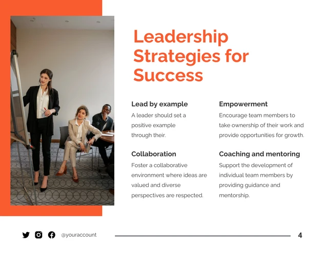 Orange and White Minimalist Leadership Presentation - Seite 4