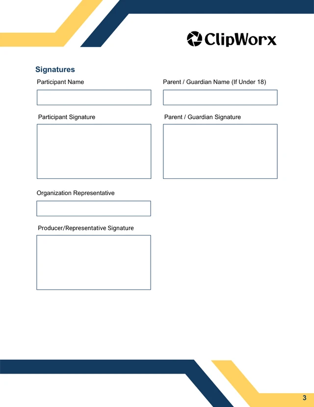 Video Release Form Template - Página 3