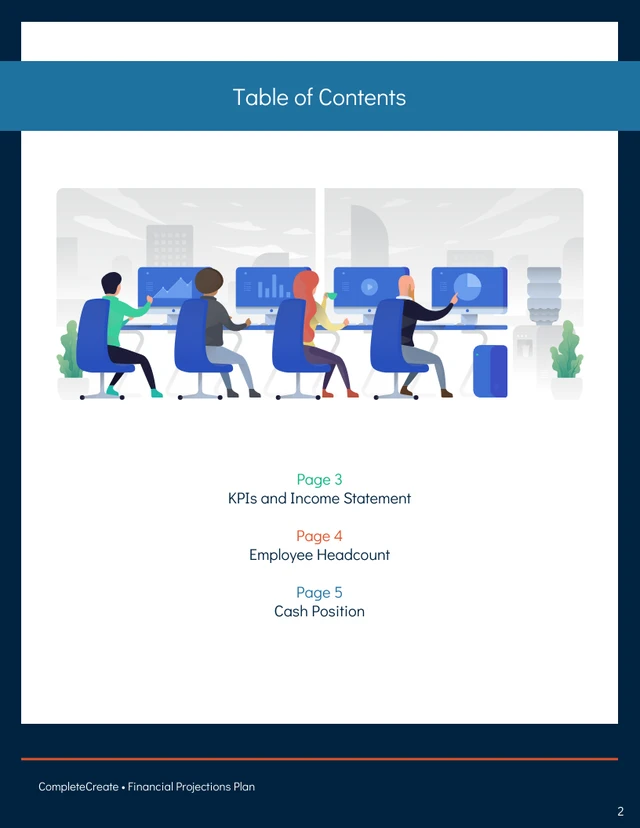 Business Plan Financial Projections Template - page 2