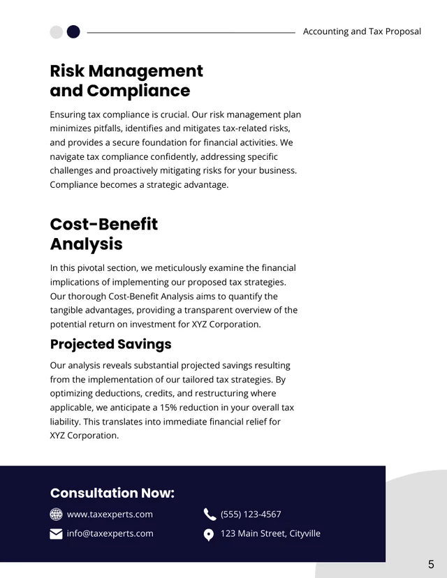 Tax Consultation Proposals - Page 5