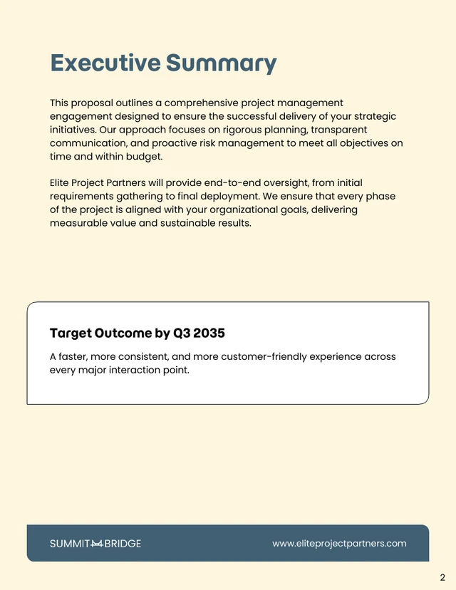 Project Management Proposal Template - صفحة 2