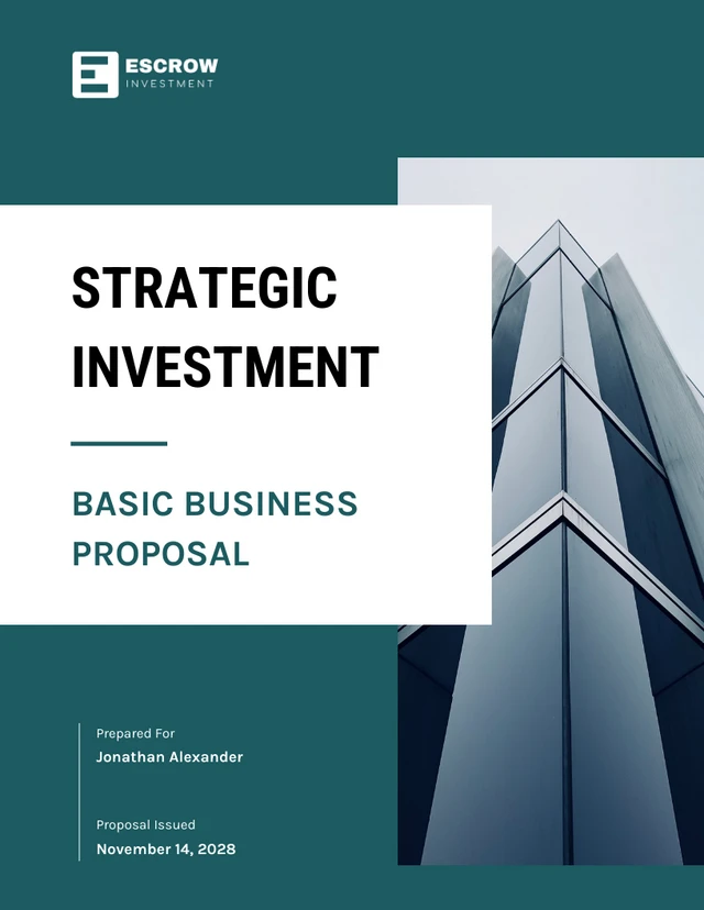 Strategic Investment Basic Business Proposal - page 1