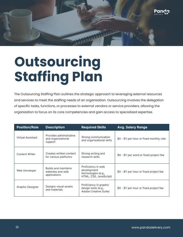 Simple White and Black Staffing Plan - Page 2