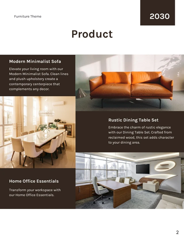 Minimalism Modern White and Brown Furniture Catalog - Page 2