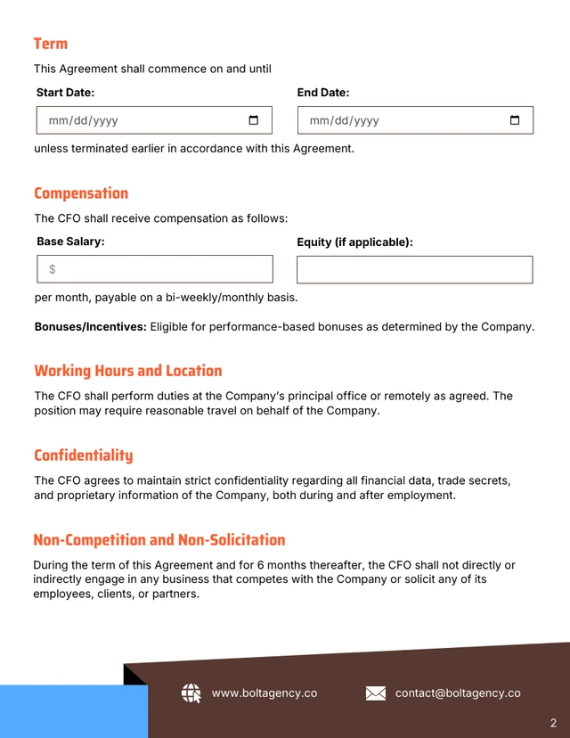 CFO Contract Template - Seite 2