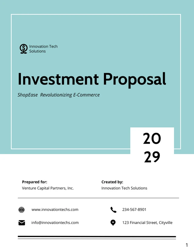 Investment Proposal - Page 1