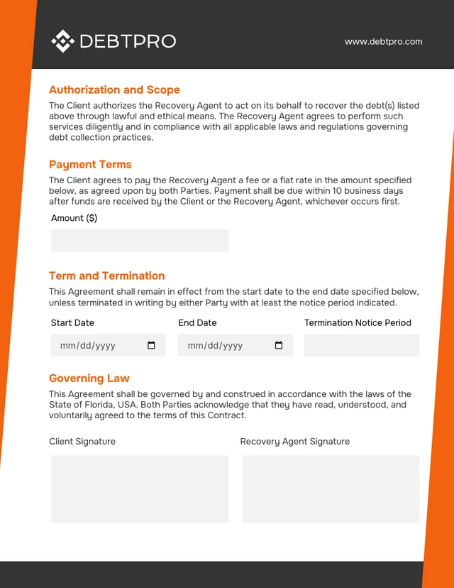 Recovery Contract Template - page 2
