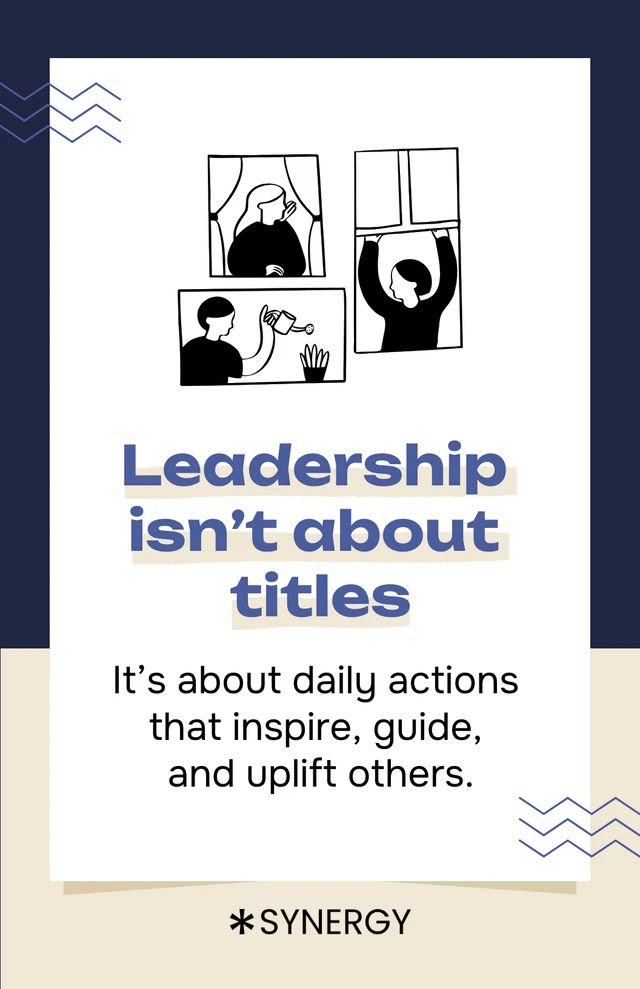 Modèle d'affiche typographique sur le leadership au quotidien