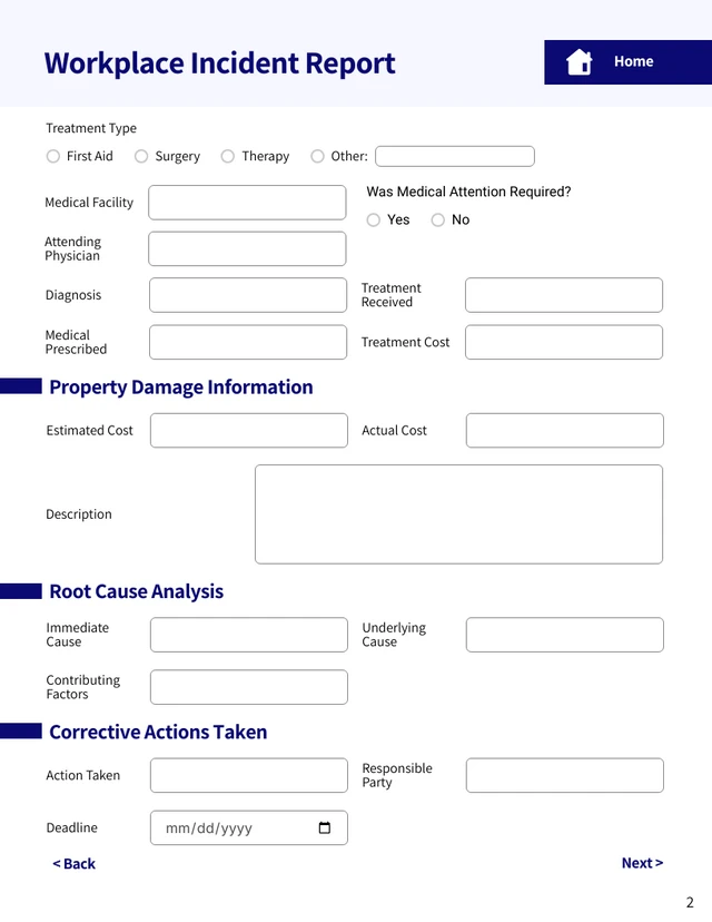 Workplace Incident Report Template - Página 2