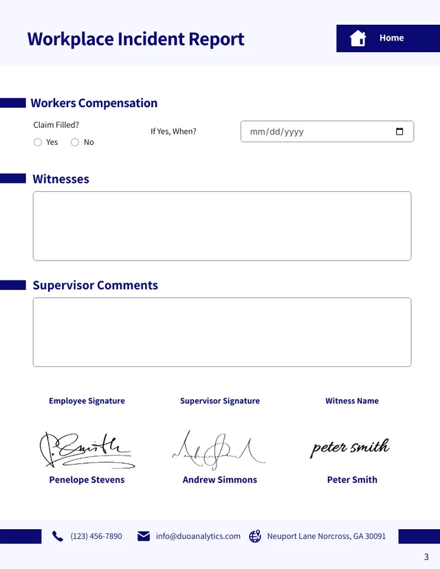 Workplace Incident Report Template - صفحة 3