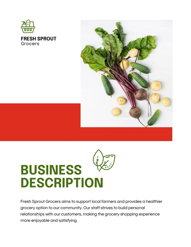 Green And Red Small Business Plan - Seite 2