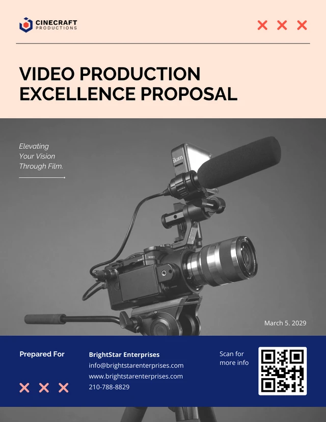 Video Production Business Proposal Template - Page 1