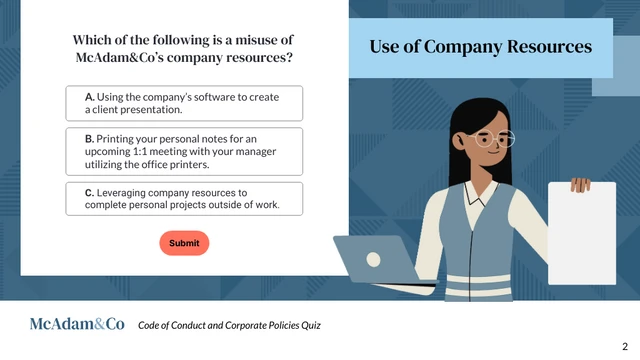 Code of Conduct and Corporate Policies Quiz Presentation - Seite 2