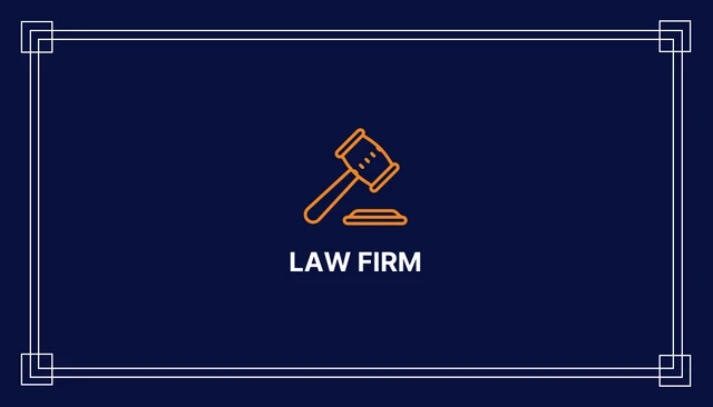Navy And White Professional Lawyer Business Card - Page 1