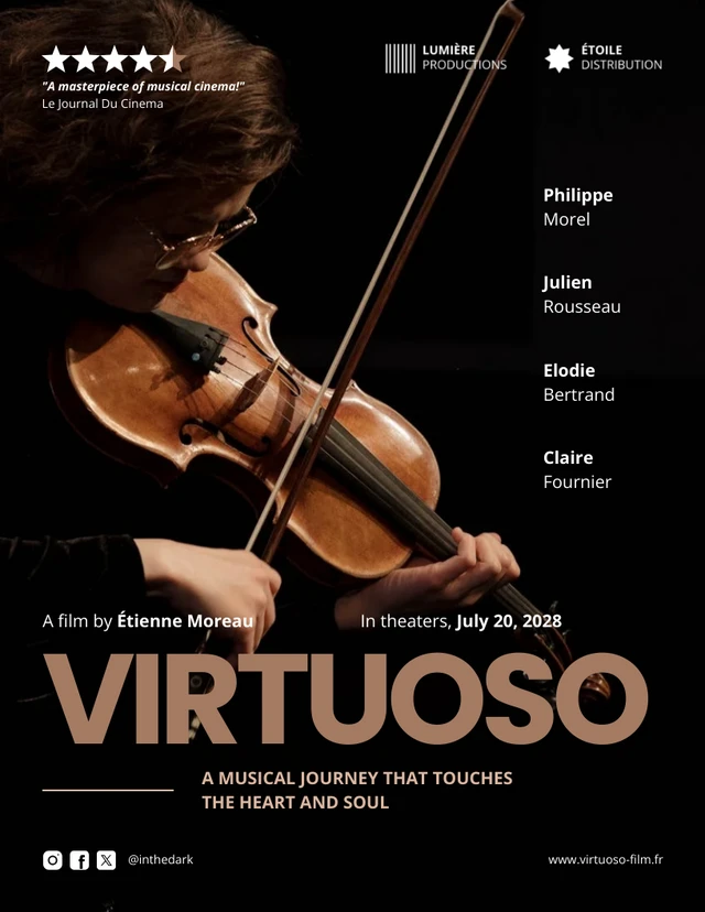 Musikfilm-Poster-Vorlage