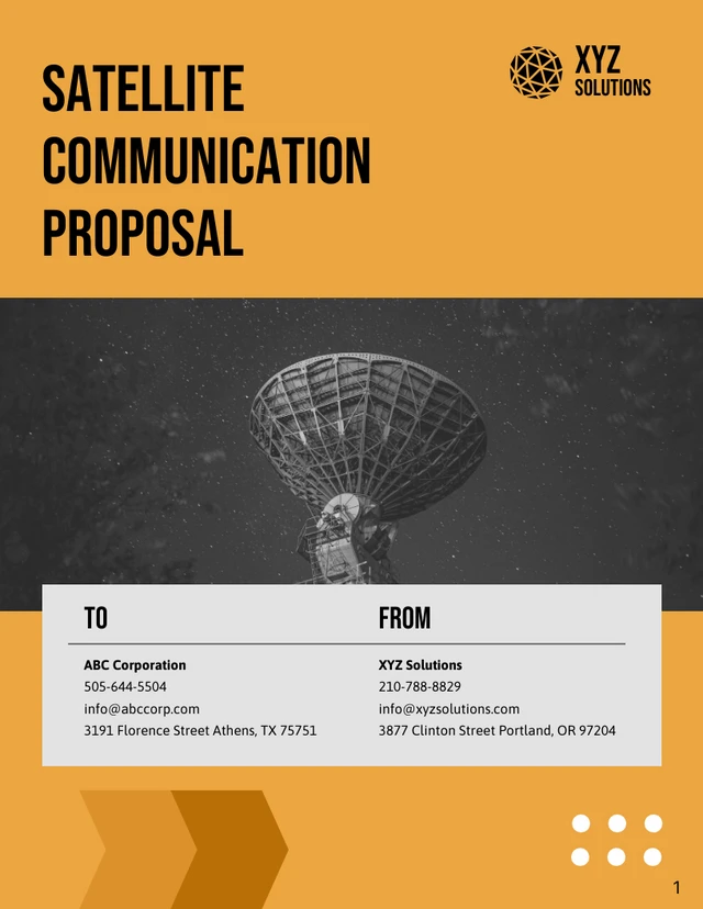 Satellite Communication Proposal - Page 1
