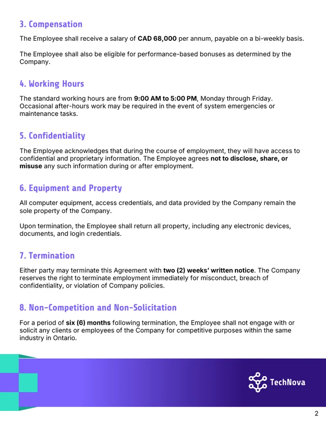 System Administrator Contract Template - Página 2