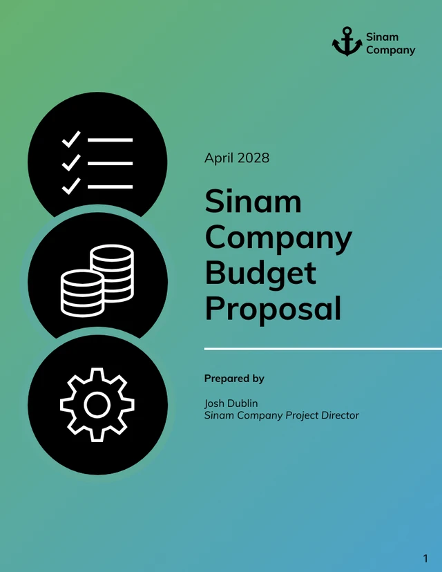 Budget Proposal Template - Pagina 1