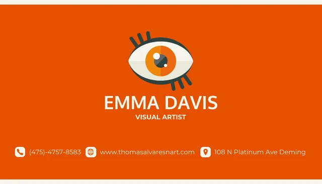 Broken White And Orange Simple Professional Painting Business Card - Page 2