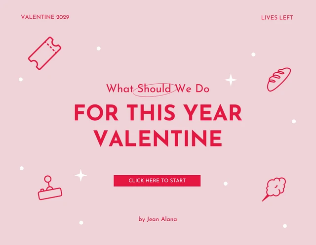 Pink Simple Valentine What Should We Do Choosing Game Presentation - Seite 1