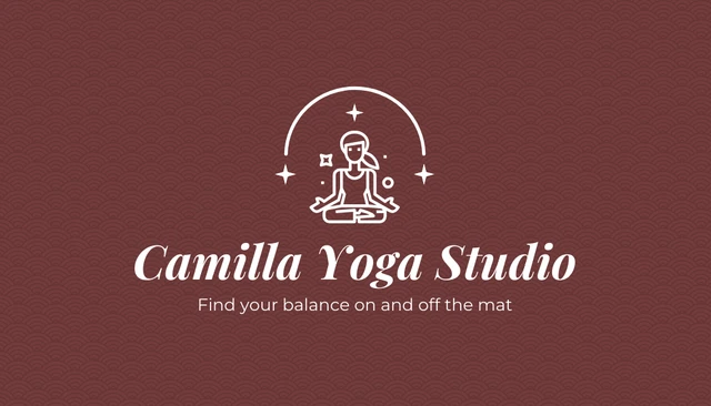 Brown Modern Aesthetic Yoga Instructor Sport Business Card - Page 1