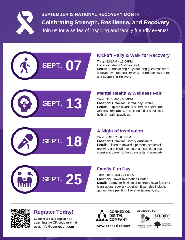 National Recovery Month Community Event Flyer Template