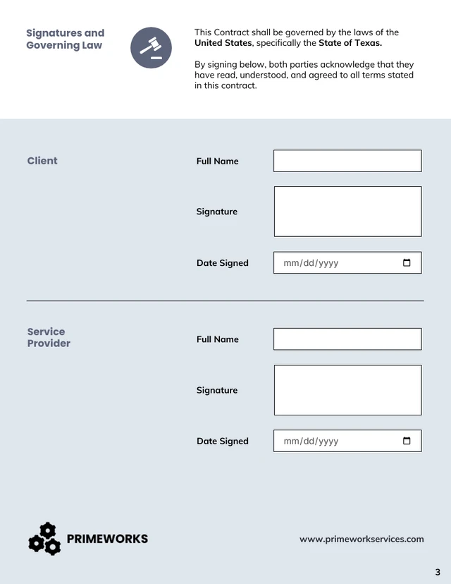 General Services Contract Template - Seite 3