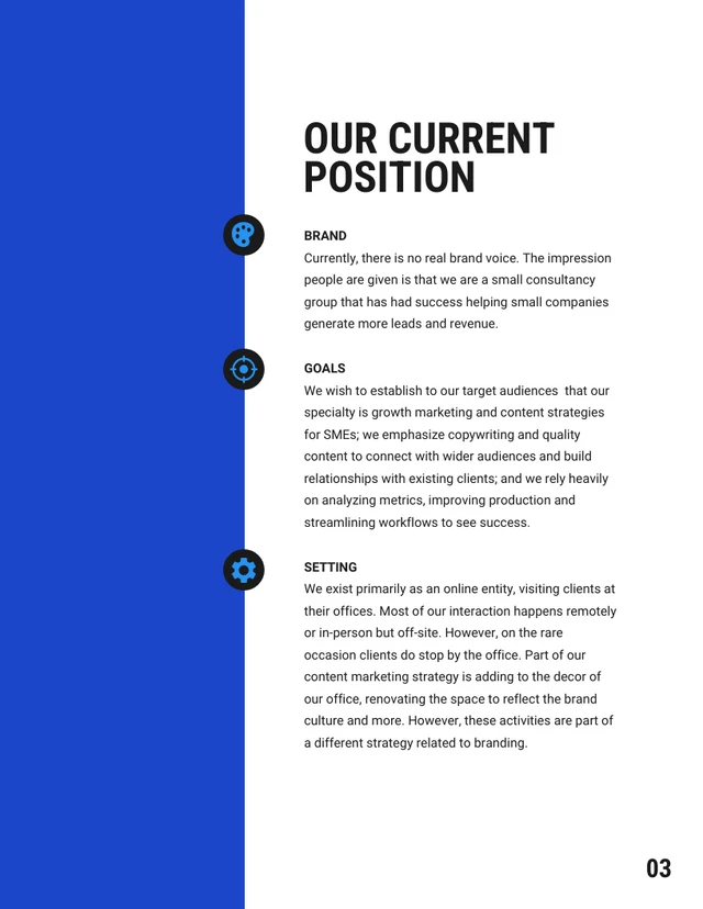 Blue Content Strategy Plan - Página 3